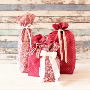 Stoffbeutel als wiederverwendbare Geschenkverpackung I Rote Ranke
