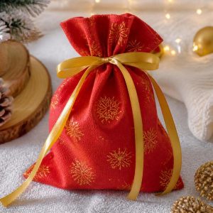 Geschenkbeutel als Alternative zu Geschenkpapier, alternative Geschenkverpackung Christmas Stars