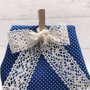 Geschenkbeutel aus Stoff als alternative Geschenkverpackung Eisblume