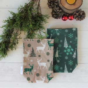 Geschenkbeutel aus Stoff „Rentier Wald“