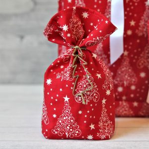 Nachhaltiger Geschenkbeutel Weihnachtswald