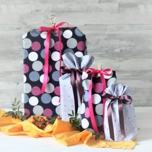 Geschenkbeutel aus Stoff für jeden Anlass Purple Konfetti