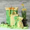 Geschenkverpackung für Ostern in Stoff Frühlingswiese