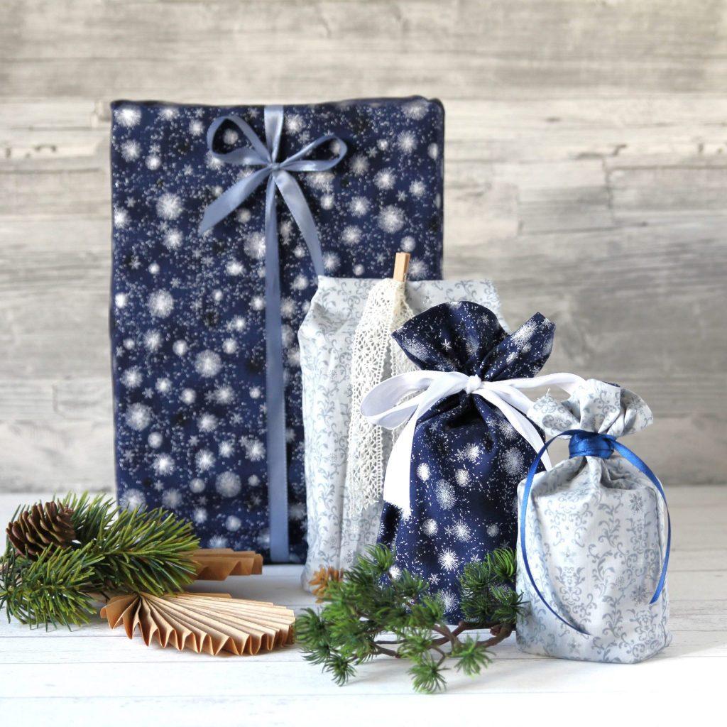 Geschenkbeutel als alternative Geschenkverpackung Silberflocke
