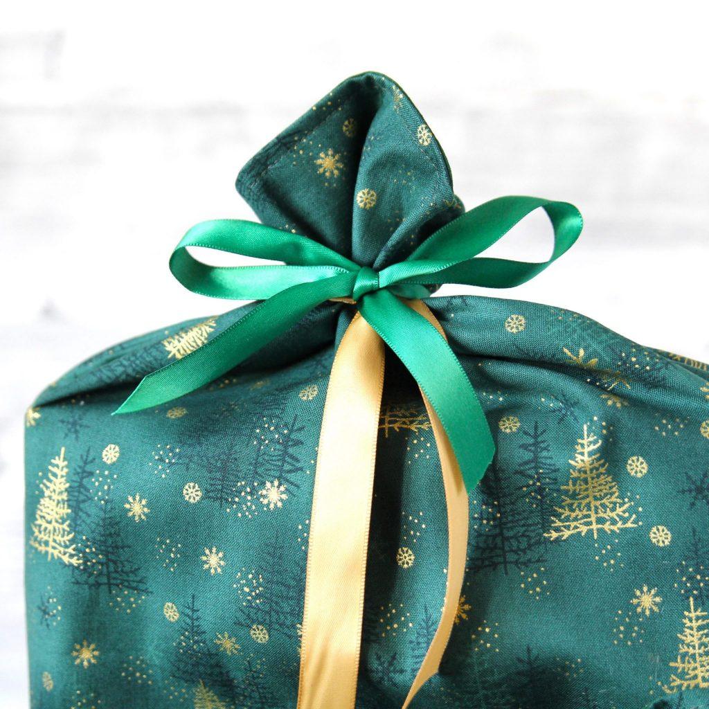 Geschenkbeutel Tannengold
