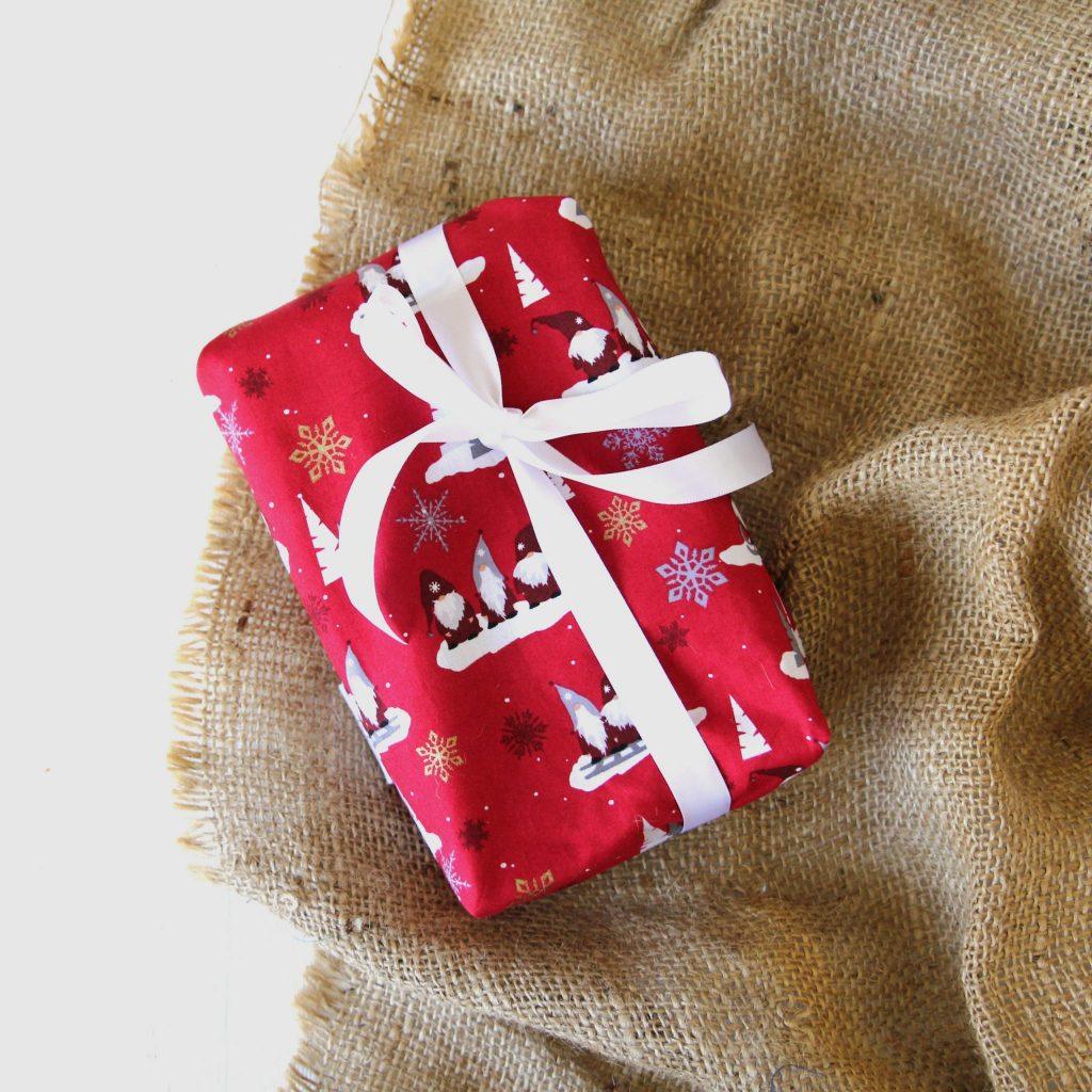 Geschenkbeutel Weihnachtswichtel rot