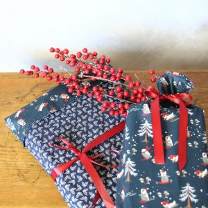 Geschenkpapier aus Stoff Schlittenfahrt – Bild 2