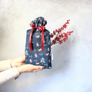 Geschenkpapier aus Stoff Schlittenfahrt – Bild 4