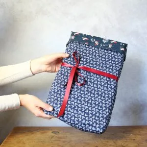 Geschenkpapier aus Stoff Schlittenfahrt – Bild 3
