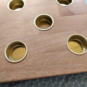 Teelichhalter aus Buchenholz für 5 Teelichter