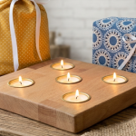 Geschenkidee für dein gemütliches zu Hause - Teelichthalter aus Naturholz