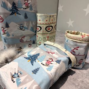 nachhaltige Geschenkverpackung aus Stoff für Weihnachten