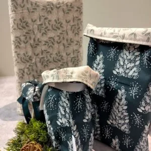 Geschenkbeutel für Weihnachten in tannengrün