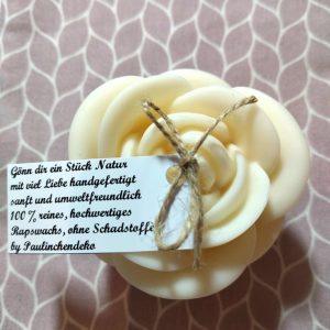 Kerze aus Rapswachs mit Geschenkbeutel Mini