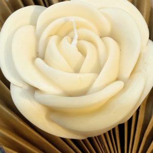 Kerze aus Rapswachs als Geschenkset mit einem Geschenkbeutel