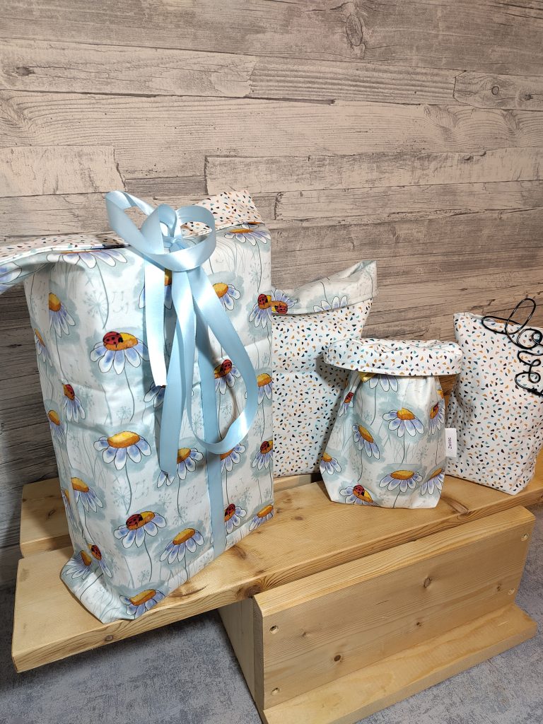 Geschenkbeutel aus Stoff „Margarite“ – Schenken ohne Einpackfrust